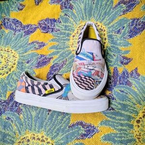 Vans Beatles Sea Of Monsters Yellow Submarine Sz W5.5 M4 Multicolor Canvas Y2K
